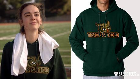 ATYPICAL : Casey with a Tracks & Field print  hoodie in episode 2