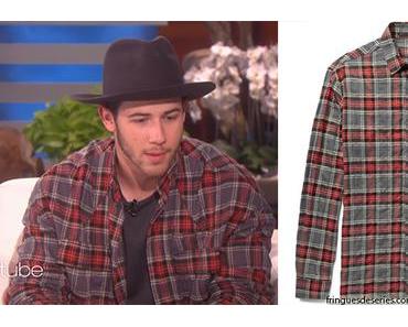 STYLE : Nick Jonas performs find you in a H.A. checked shirt