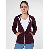 American Apparel Unisex Salt And Pepper Full Zip Hoodie (S) (Peppered Cranberry)