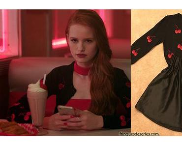 RIVERDALE : Cheryl with a cherries print cardigan in S2ep03