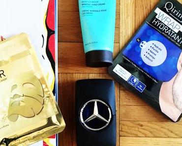 Les pépites de l’Hiver : Wrap hydratant et wrap d’or Qiriness, eau de toilette Mercedes Benz Man et crème main minerale Ahava