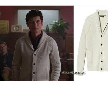 RIVERDALE : Great shawl-collar cardigan for Nick St-Clair in s2ep05