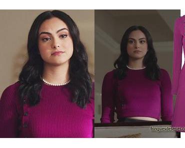 RIVERDALE : Veronica in a plum sweater dress (but more sweater than dress) in ep 14