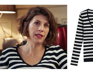 DEMAIN NOUS APPARTIENT : le pull rayé de Sandrine dans l’épisode 391