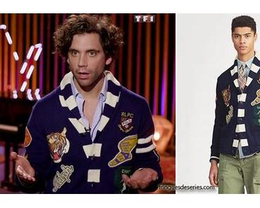 THE VOICE : le cardigan style universitaire de Mika
