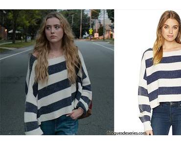 THE SOCIETY : white and blue striped sweater for Allie in s1ep2