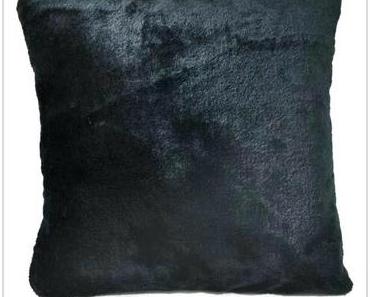 Black Faux Fur Pillow