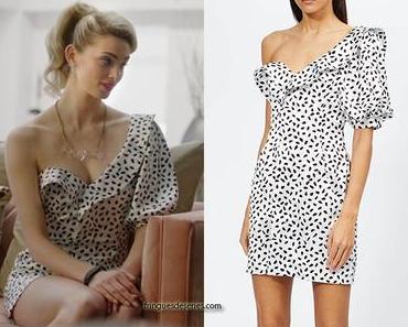 UPLOAD : Ingrid’s ivory dot printed dress in S1E04
