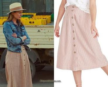 WHITE LINES : Zoe’s stripe skirt in S1E01