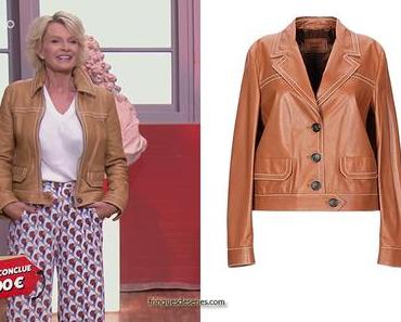 AFFAIRE CONCLUE : le blouson en cuir marron de Sophie Davant