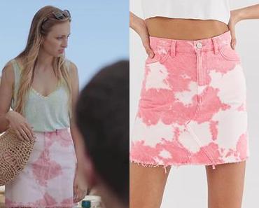 DEMAIN NOUS APPARTIENT : la Jupe rose en jean effet tie-dye de Sofia dans l’épisode 742