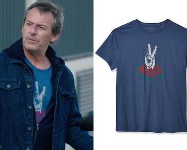 LÉO MATTEÏ, BRIGADE DES MINEURS : la paix et des roses sur le t-shirt de Léo dans l’épisode 30