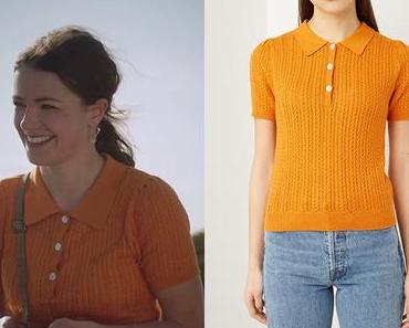 ICI TOUT COMMENCE : le polo en mailles oranges d’Anaïs dans l’épisode 145
