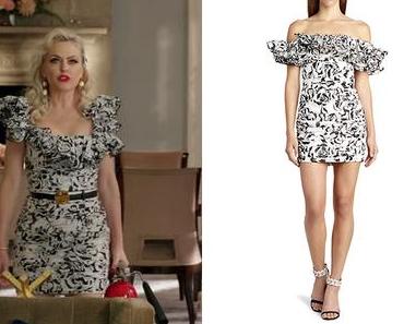 DYNASTY : Alexis’s Floral Off-The-Shoulder Mini Dress in S4E04