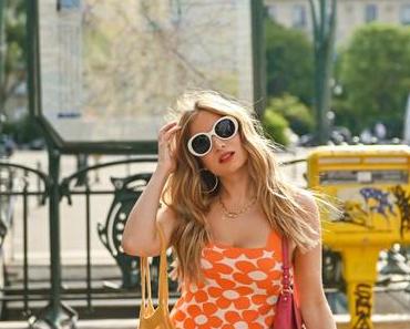 Back to 70’s avec ma robe orange à fleurs !