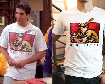 FRIENDS : Ross’s big hitter print t-shirt in S1E03