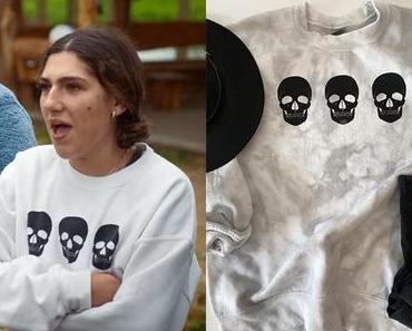 SNOWFLAKE MOUNTAIN : Francesca’s 3 skulls print sweatshirt in S1E06