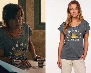 TROPIQUES CRIMINELS : le t-shirt Sunshine on my mind de Gaëlle dans l’épisode 3×08