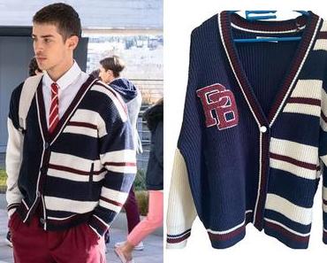 ÉLITE : Patrick’s blue cardigan with white stripes in S6
