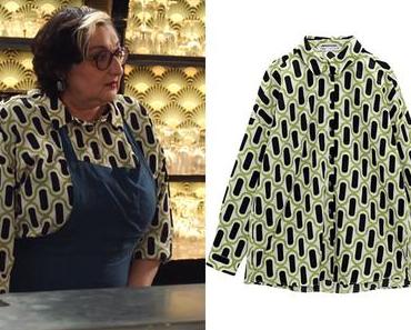 DEMAIN NOUS APPARTIENT : la blouse à motifs géométriques de Mona dans l’épisode 1399